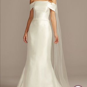 David’s Bridal Mikado trumpet wedding dress
